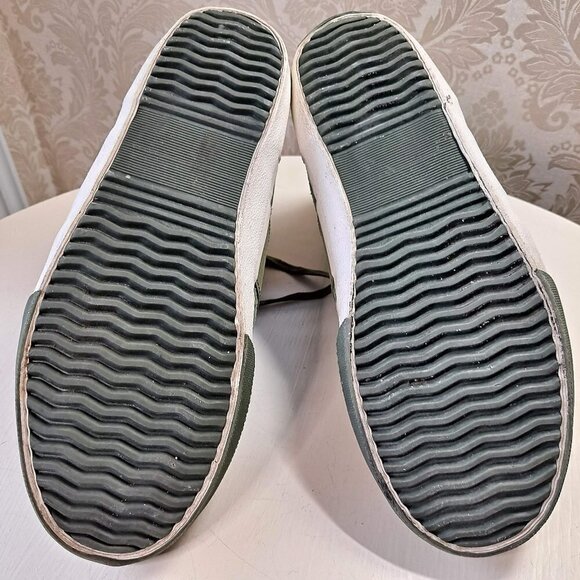 Generic Surplus Sierra Mens Size 10 Army Green Hi Top Suede Sneakers Basketweave - Picture 5 of 9